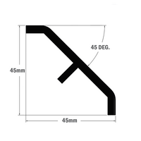 40-210-1 MODULAR SOLUTIONS ALUMINUM GUSSET<br>45MM X 45MM GRAY PLASTIC CAP COVER FOR 40-110-1, FOR A FINISHED APPEARANCE